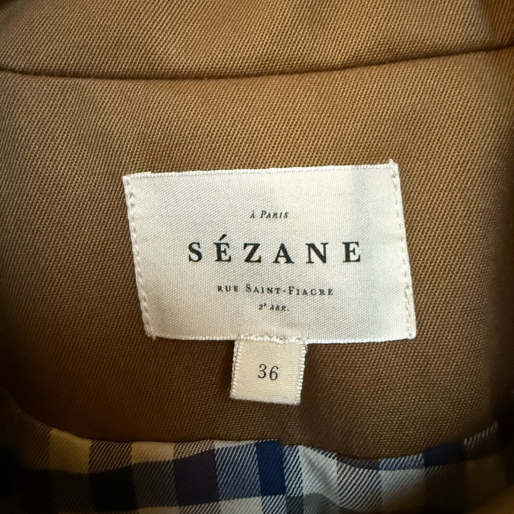 Sezane Clyde Trench Coat in Camel - Picture 7 of 10